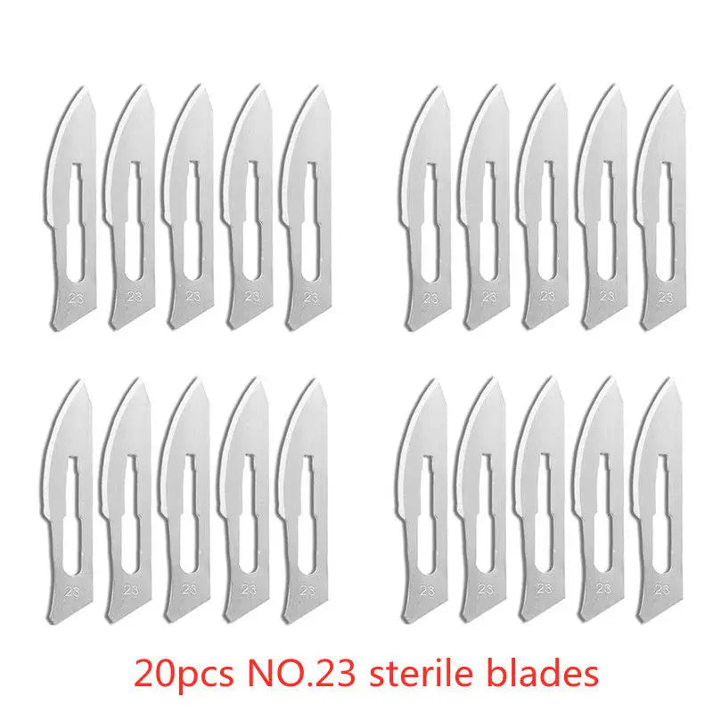 20-100pcs Sterile Carbon Steel Surgical Blades Scalpel Knife for DIY Cutting Phone Repair Carving Animal Grooming Maintenance