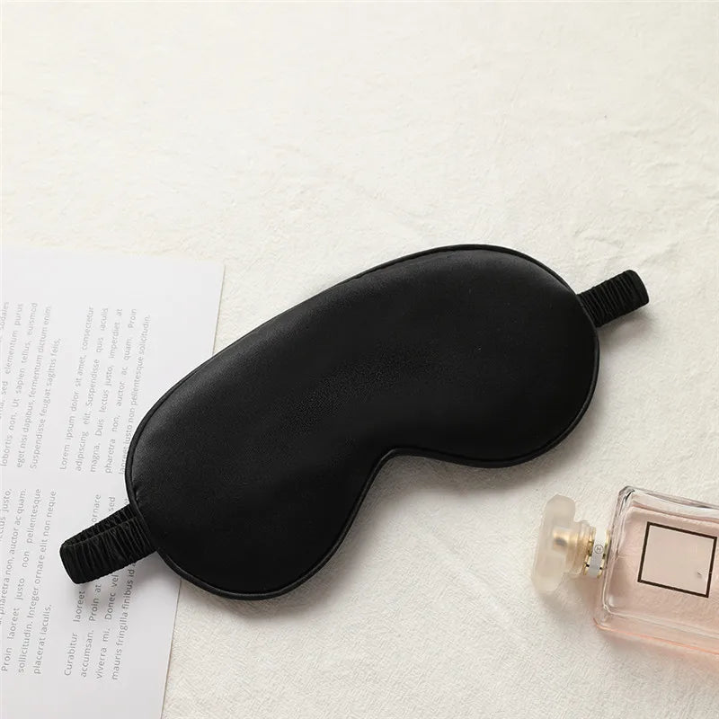 1pcs Imitated Silk Sleep Eye Mask Shading Patch Portable Travel Relax Eyepatch Lunch Break Cover Night Health Sleeping Shield