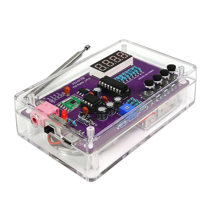 DIY FM Radio Electronic Kit Adjustable Frequency 87-108MHz Practice Soldering RDA5807S Digital Display DIY Soldering HU-017B