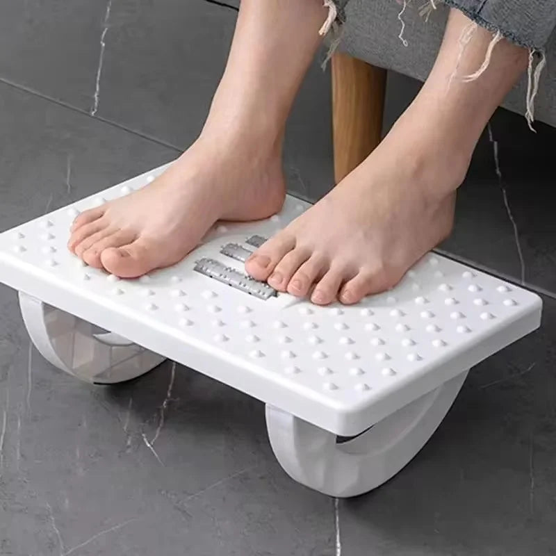 Portable Foot Stool with Massage Rollers Ergonomic Support for Home and Office Under-Desk Comfort