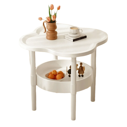 Trendy 40*40CM Side Table Plastic Samll End Table With Storage Easy to Assemble Bedside Table for Living Room