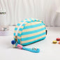 Women's Striped Beach Clutch Bag Versatile Small Woven Crochet Handbags Purses Knitting Dumpling Clutch Casual Bag