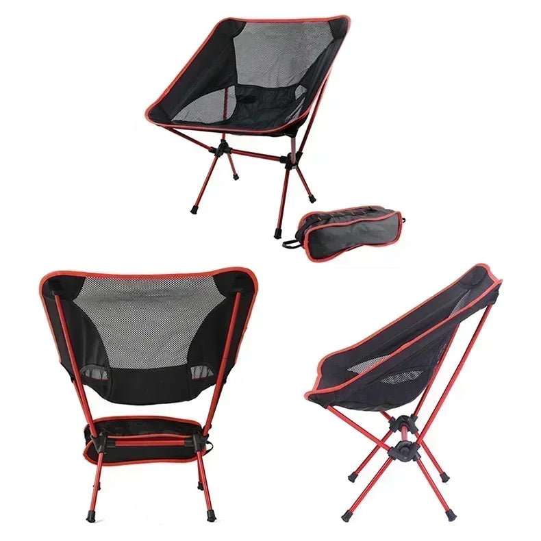 Folding Camping Chair Travel Ultralight Beach Accessories Playa Fishing Lightweight Portable Outdoor Foldable Furniture