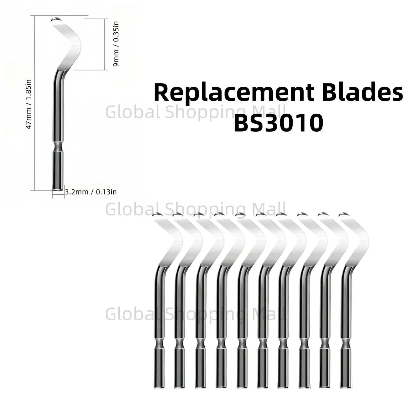 10PCS Swivel Blades 360 Degree Rotary Head for Hand Deburring Tool Kit High Speed Burr Removal Blade BS1010 BS1018 BK3010 BS3010