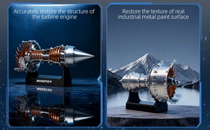 Turbofan Engine Model Aircraft Engine Kit DIY Assembly Model Toy Aircraft Engine Model Mechanical Science Educational Toy