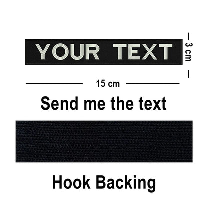 Custom Big Size Patches Personalized Name Embroidered Patch Stripes Badge Emblems Iron On Or Hook Loop Applique For Clothes