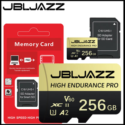 128GB 256GB Memory Card Class10 A2 U3 High ENDURANCE Micro TF/SD Card for DJI Drone  GoPro Camera U3 V60 4K Full HD MINI SD Card