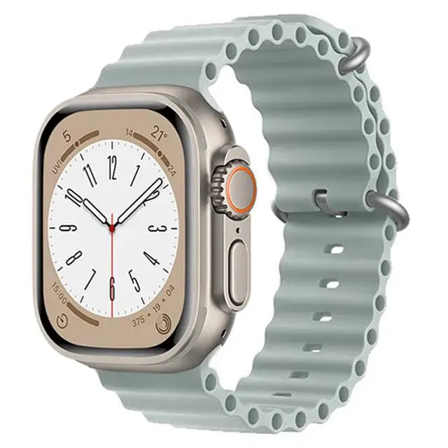 Ocean Strap for apple watch Band 44mm 40mm 45mm 41mm 49mm 46mm silicone correas bracelet iWatch series 7 5 6 3 se 8 Ultra 2 9 10