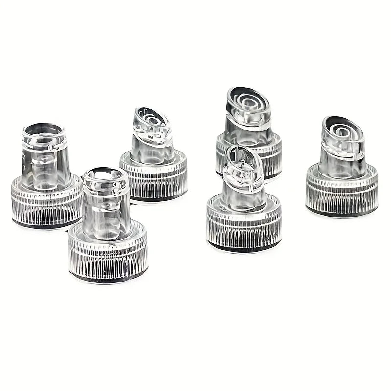 6Pcs Bubble Tip Replacement Heads For Plastic Skin Peeling Hydro Oxygen Cleaning Facial Machine Blackhead Extractor Nozzle