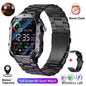 2026 New Military Smart Watch Men IP67 3ATM Outdoor Sports Fitness Tracker Blood Pressure Health Monitor BT Calls GPS Smartwatch