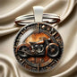 Noter New 8 Styles Unique 2D Flat Keychain Retro Anchor Knight Motorcycle Pattern Car Backpack Charm Pendant Decoration Key Ring