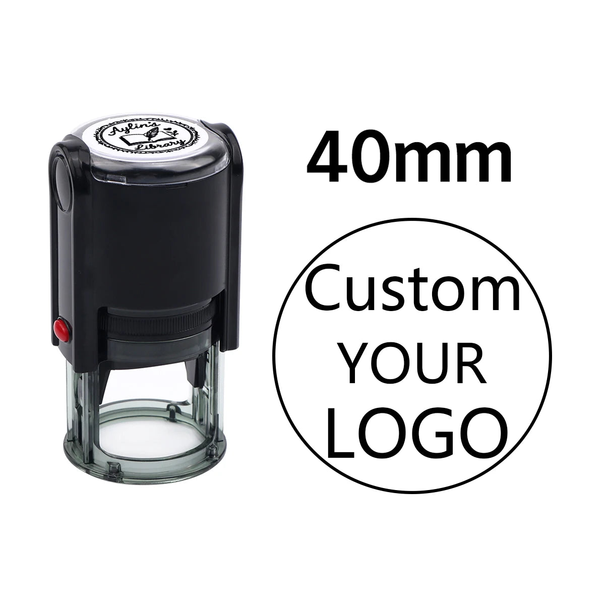 Custom Logo Round Stamp Personalized Image Self Inking Stamper Customized Business Logo Text Stamps-4 Sizes-5 Ink Color Options