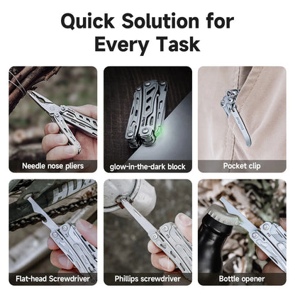 NexTool 13 In 1 Mini Flagship F12 Multi Functional Tool Folding EDC Multitool Screwdriver Pliers File Ruler Outdoor Hand Tools