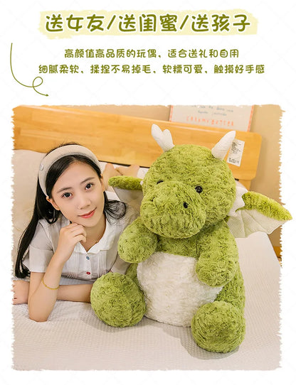 22-60CM Cute Pterodactyl Flying Dragon Doll Dinosaur with Wings Plush Toy Bed Pillow Sleeping Companion Soothing Gift for Kid