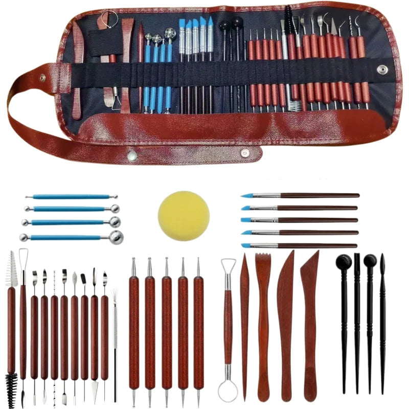 Pottery Clay Sculpting Tools Kit  Ceramic Wax Clays Carving Tools for Art Craft Pottery Sculpting Modeling Tool Set