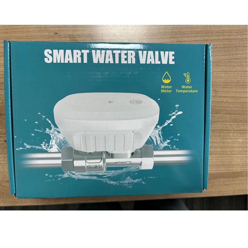 Zigbee Or WiFi Tuya Smart Water Valve Water Meter Water Flow Rate Consumption Temperature Display Smart Life Control Irrigation