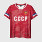 Retro Soviet CCCP 3D Print Sport Moisture-wicking Breathable Men T-shirt Harajuku Street Casual Trend Daily Comfort Short-sleeve