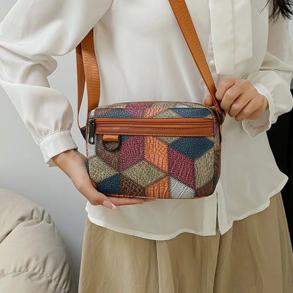 Stylish Patterned Men's Crossbody Bag for Daily Outings Compact Lightweight Versatile Casual Functional Travel Bag