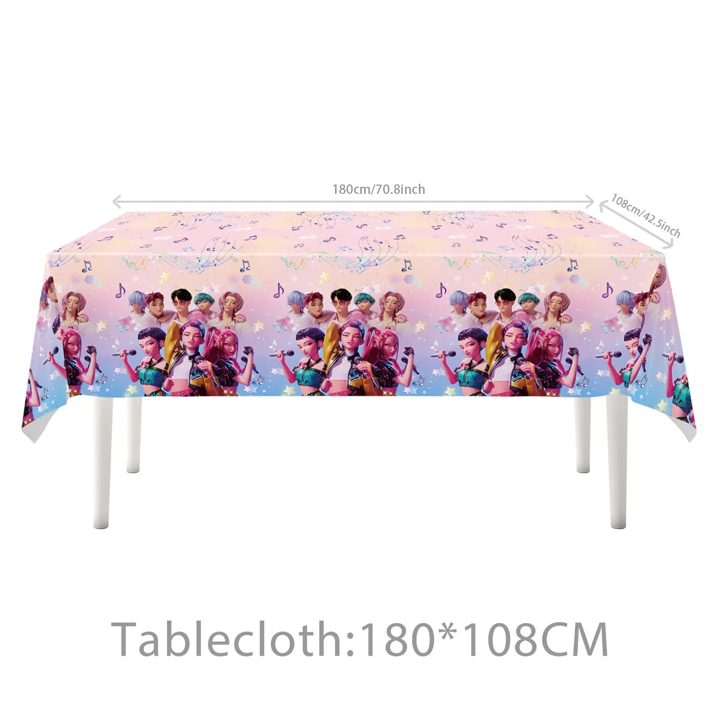 Demon Hunting Team Disposable Tableware Tablecloth Gift Bag Birthday Party Decoration Supply Classroom Reward Prize Fun Toy Gift