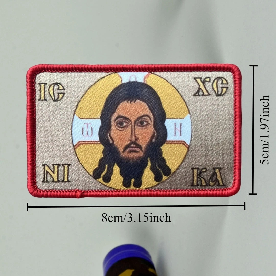 Orthodox Jesus Christ Tactical Military Morale Army Armband Printed Hook and Loop Patches for military equipment, backpack, hat,