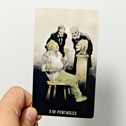 Joker Tarot Deck In Rigid Box 12*7cm 78 Pcs Dark Gothic Tarot Cards Printed on 350GSM Double-embossed Cardstock