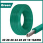 12Colors 1007 Stranded Electric Wire 5/10M 30/28/26/24/22/20/18/16AWG PVC Insulated Tinned Plating Copper Cable for DIY LED Line