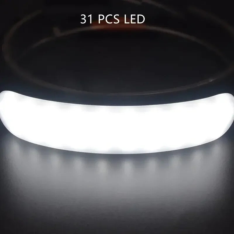 1500LM High Power LED Headlamp COB Head Flashlight With 7500Mah Built-in Battery USB Rechargeable Fishing Camping Lantern Torch