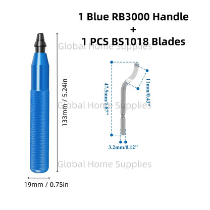 Deburring Tool RB3000 with 1 or 11 High Speed Steel Swivel Blades BS1010 BS1018 BK3010 BS3010 360 Degree Rotary Head Burr Remove