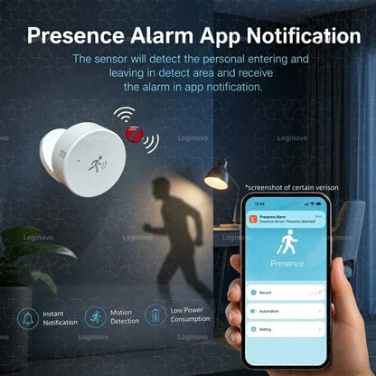 Zigbee 24G Mmwave Radar Presence Sensor Optional Temperature Humidity Brightness Motion Detector Work With Zigbee2mqtt TUYA Hub
