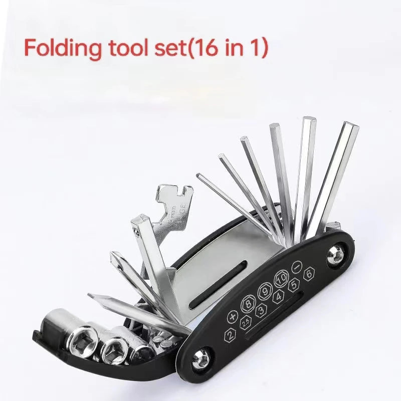 16-in-1 Hexagon Wrench & Screwdriver Set - Multi-Functional Portable Tool Kit for Motorcycle, Bicycle & Furniture Maintenance