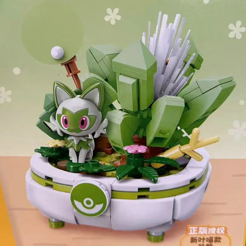 Pokemon Cartoon Pikachu Building Blocks Bulbasaur Toy Children's Assembled Model Pet Elf Kid Children Gift Compatible With Lego