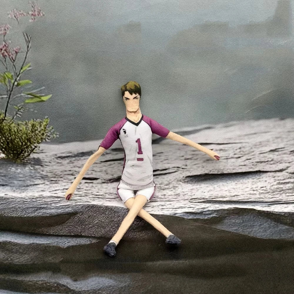 Anime Haikyuu Hinata Shoyo Kozume Kenma Cosplay Cotton Doll Iron Wire Skeleton Twistable Abstract Cartoon Figure Funny Dolls