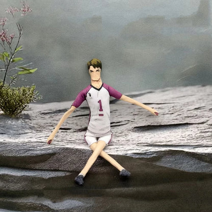 Anime Haikyuu Hinata Shoyo Kozume Kenma Cosplay Cotton Doll Iron Wire Skeleton Twistable Abstract Cartoon Figure Funny Dolls
