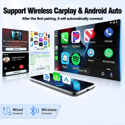 AUTOTOP Wireless CarPlay Android Auto Upgrade Adapter for Mercedes Benz A B C E CLA GLA GLK ML Sprinter NTG4.5 Becker Car AI Box, Airplay Android Mirror GPS BT, SWC Steering Wheel Control, Plug & Play Keep Original Factory Sy