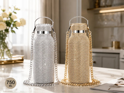 Bling Water Bottle Rhinestone, Diamond Glitter Cup, Stainless Steel Thermal Bottle, Refillable Water Bottle, Water Bottle