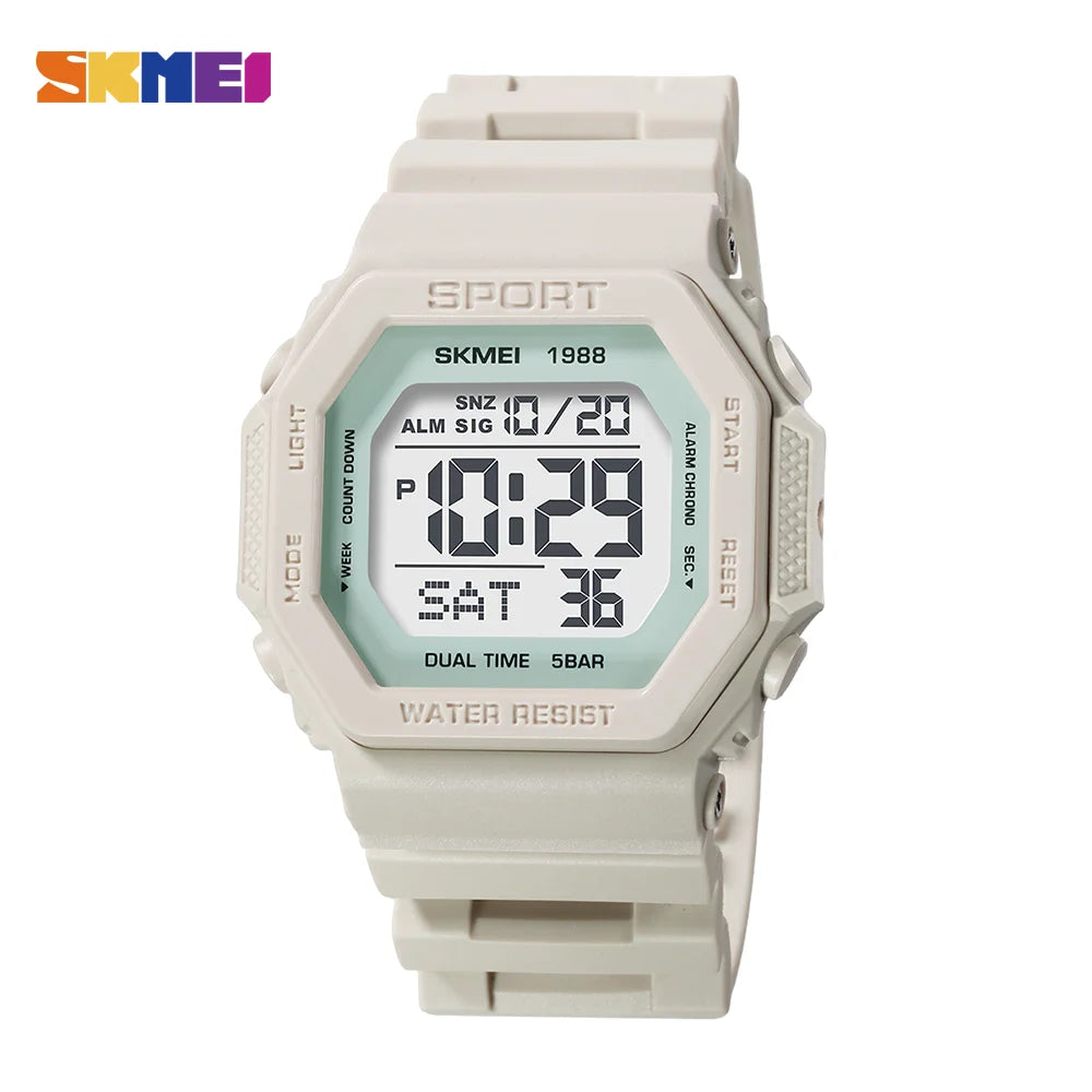 SKMEI Fashion Military Countdown Sports Digital Watches For Men Women 5Bar Waterproof Chrono Electronics Wristwatch Reloj Hombre