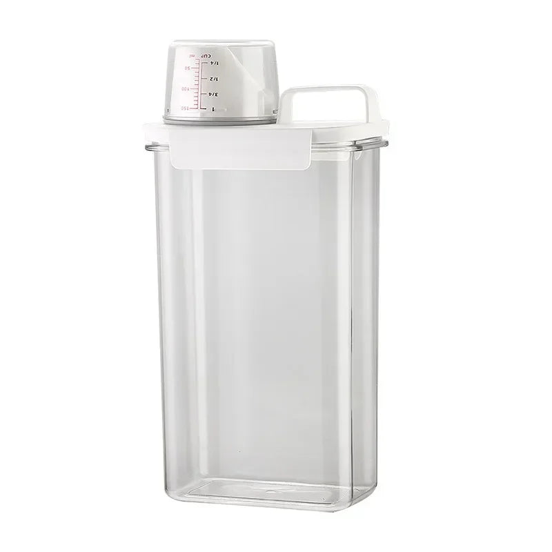 Laundry powder storage box, bathroom laundry detergent storage tank, transparent acrylic box, household necessities