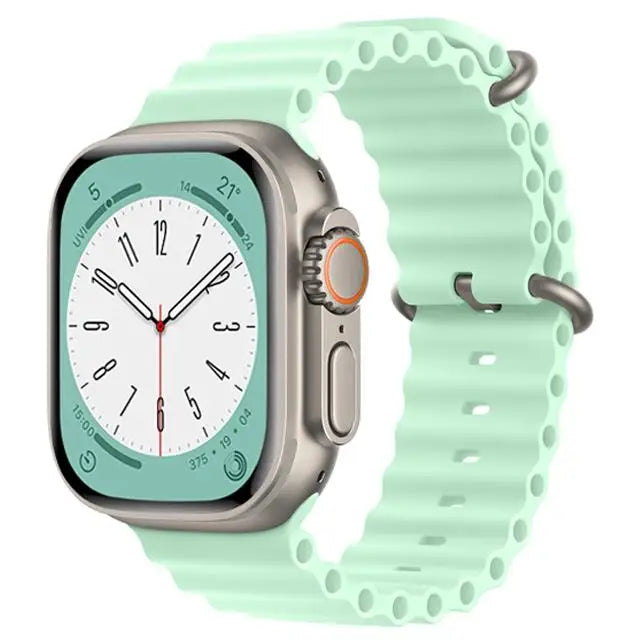 Ocean Strap for apple watch Band 44mm 40mm 45mm 41mm 49mm 46mm silicone correas bracelet iWatch series 7 5 6 3 se 8 Ultra 2 9 10