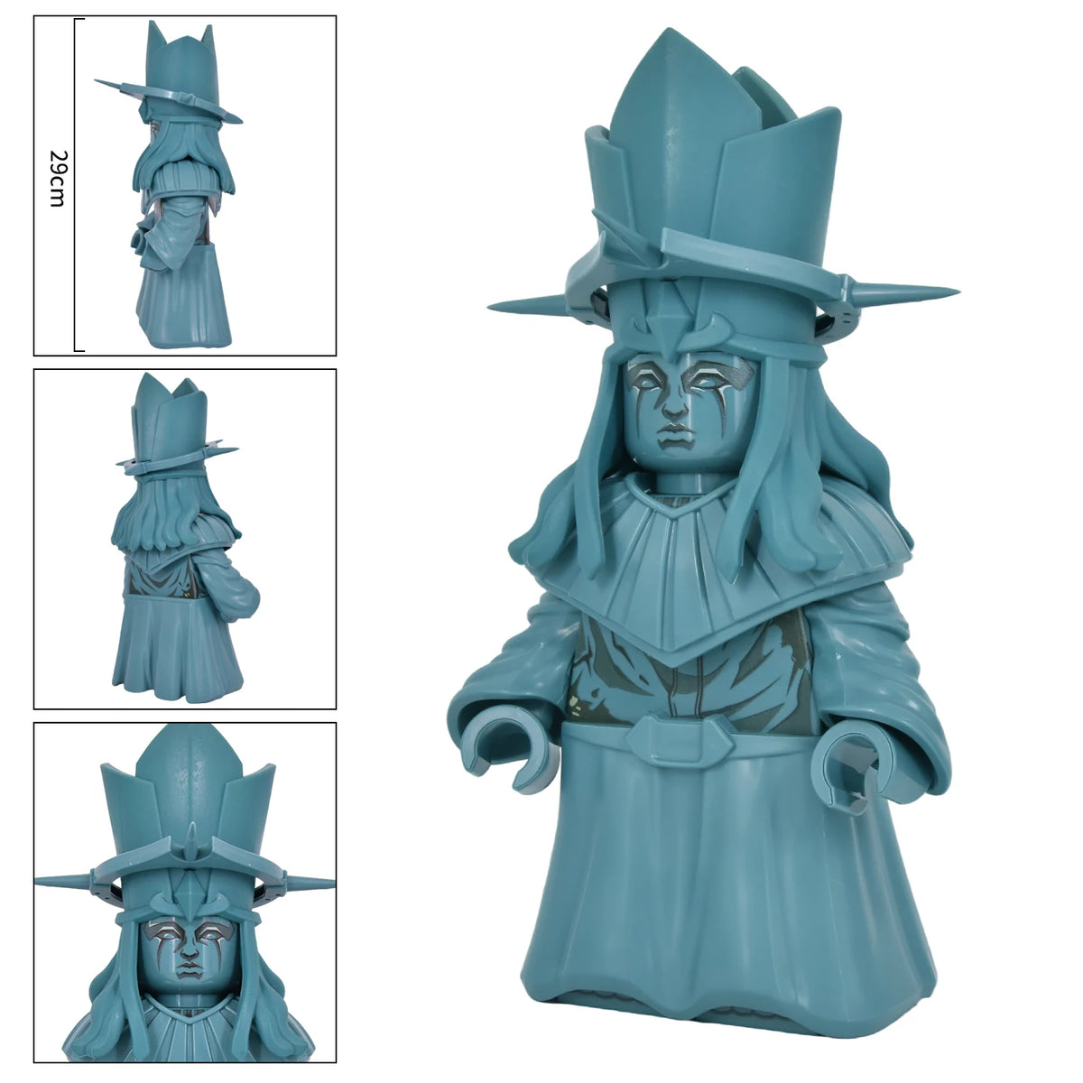 29cm Big Size Fantasy God Statue Building Block Figure, Rich Surface Printing Bricks Model, Desktop Decoration Collectible Toy