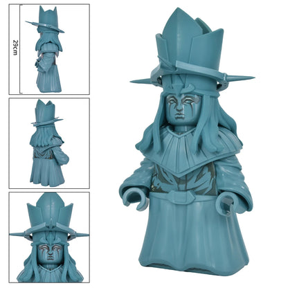 29cm Big Size Fantasy God Statue Building Block Figure, Rich Surface Printing Bricks Model, Desktop Decoration Collectible Toy