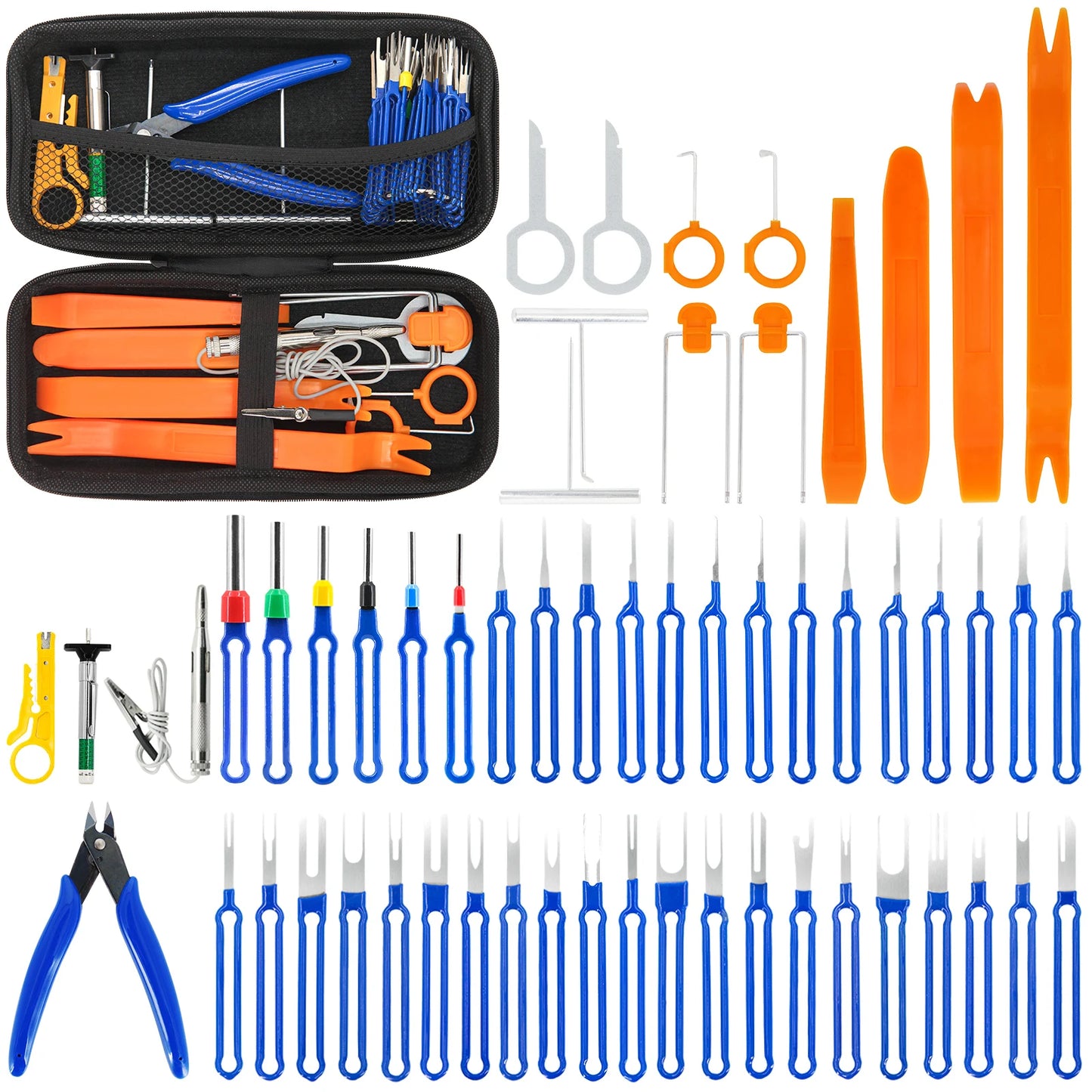 1 Set Stainless Steel Car Terminal Disassembly Kit Tool Wire Pin Removal Set Automobile Stylus Connector Puller Repair Tooling