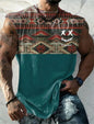 Men's Crew Neck Vest Side Totem 3D Printed Outdoor Street Sleeveless Printed Clothing Sports Casual Plus Men's Sports Vest