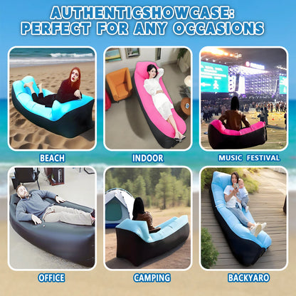Inflatable Lounge Air Sofa Couch, Portable Beach & Camping Chair, Waterproof Couch for Picnics Hiking Outdoor Music Festivals
