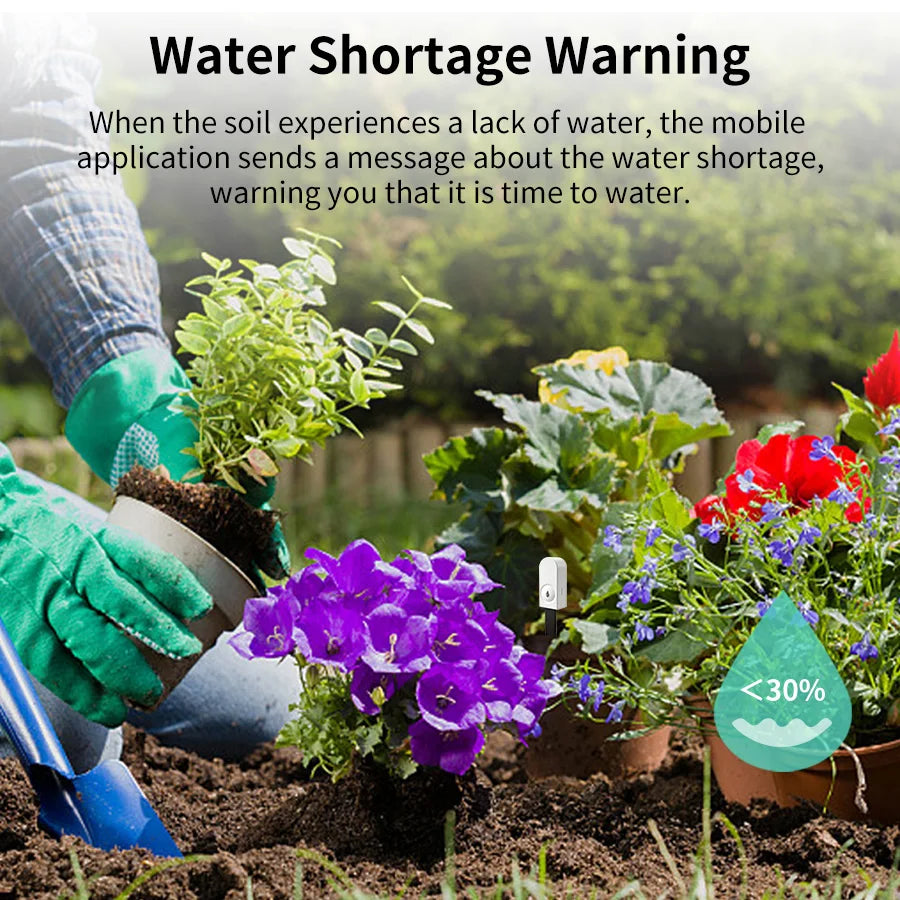 Zigbee Smart Soil Tester Moisture Sensor Temperature Humidity Detector Realtime Monitor WorkWith Smart Life 2MQTT Home Assistant