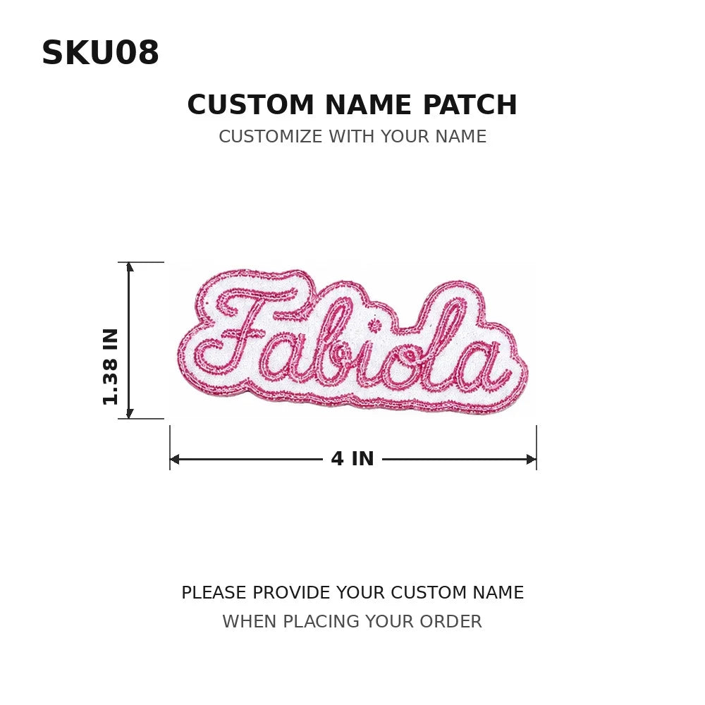 Customized Text Iron‑On Name Embroidered Patch Personalized Letter Applique Badge for Clothes Backpack Hat DIY Accessory