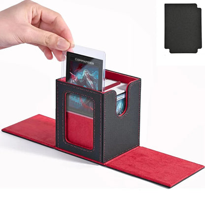 New window 100+ card box card storage box high-grade PU leather container game card holder collection card