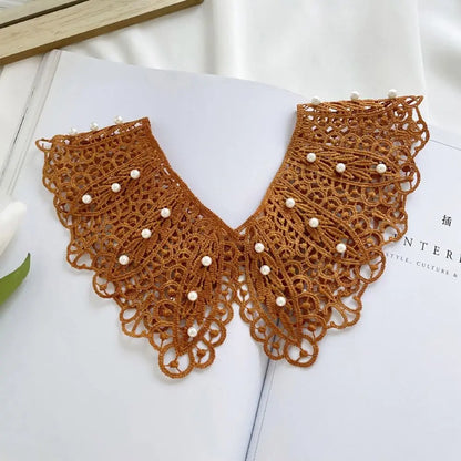 New Fashion Mini Cape Shawl Wrap Decoration Neck Ruff Detachable Lapel Half Shirt Lace Fabric Neckline Fake Collar