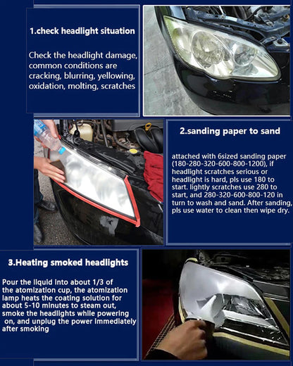 Car Headlight Chemical Polishing Kit Headlights Liquid Polymer Repair Fluid Scratch Remover Car Headlamp Liquid Restoration Kits