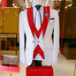 Fashion Style Wedding/Business Men's 3 Pieces Suits Slim Fit Formal Groomsmen Tuxedos Men Suits Jacket+Vest+Trousers for Party