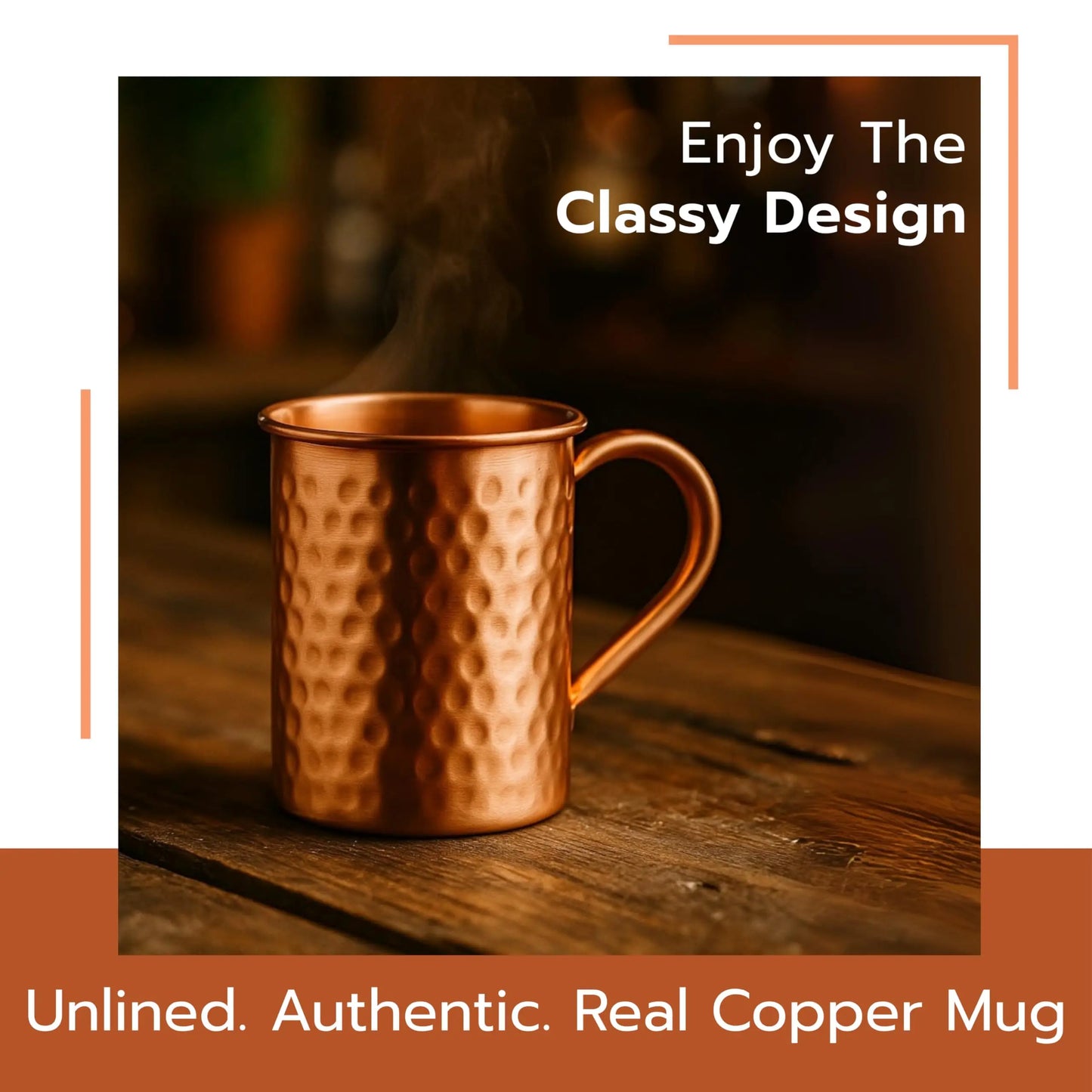 400ml Vintage Pure Copper Cup, Thickened Hammer Texture 100% Copper Breakfast Milk Coffee Mug, Handcrafted Tea Tumbler Drinkware
